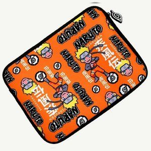 BIOWORLD NARUTO CHIBI SHIPPUDEN 8-BIT SPRITE LAPTOP SLEEVE MEN'S ALLOVER PRINT